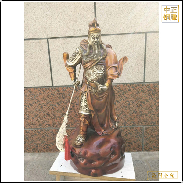 橫刀武財(cái)神關(guān)羽銅像